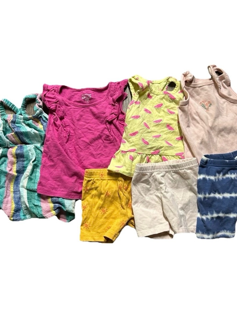 Baby Girl Summer Clothing Dress Shorts Short Sleeve Tank Tops Size 12 Months